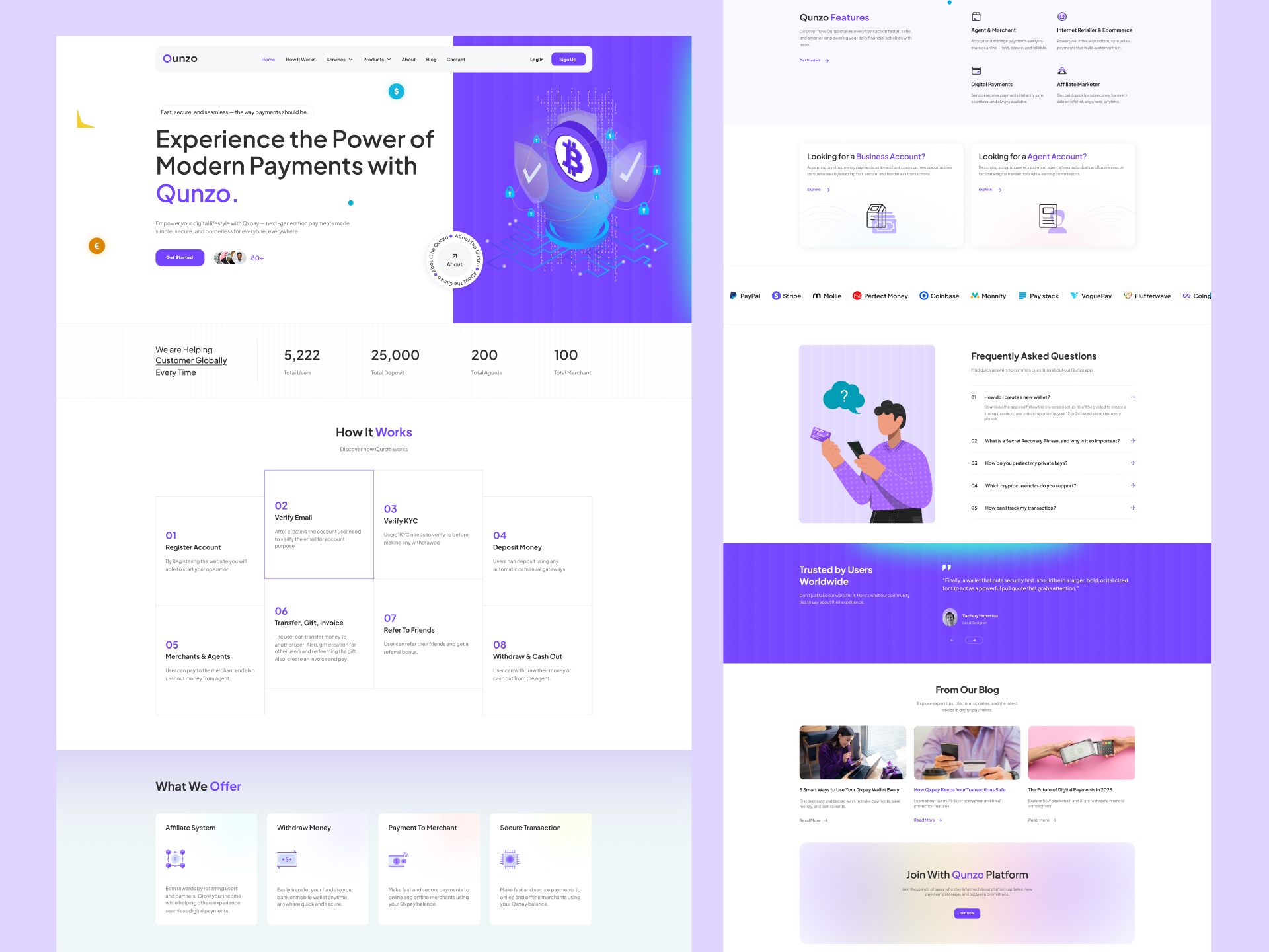 Qunzo | Fintech Wallet Web
