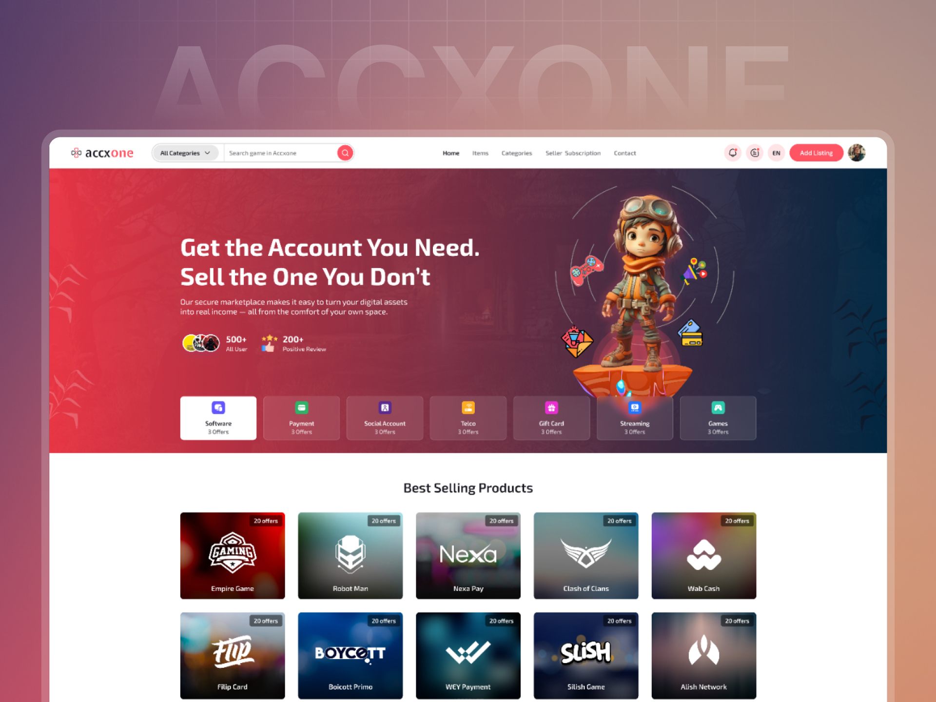 Gamkon | Digital Account Marketplace