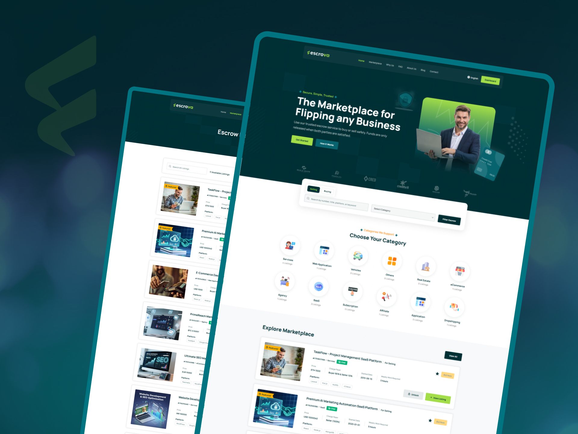 Escrova | Business Flipping Marketplace