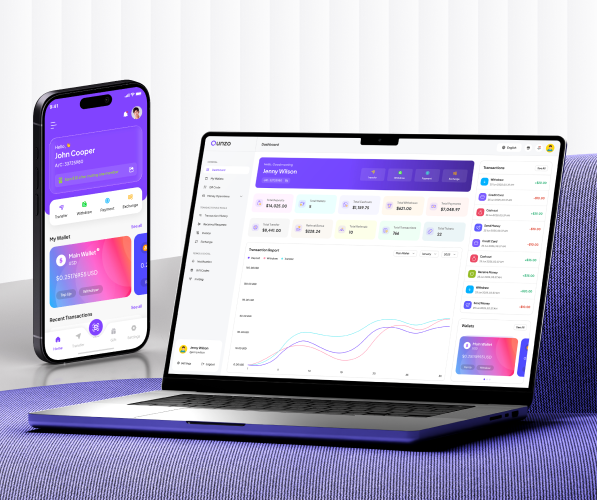 Qunzo | Fintech Wallet App and Web with User, Agent and Merchant Modules