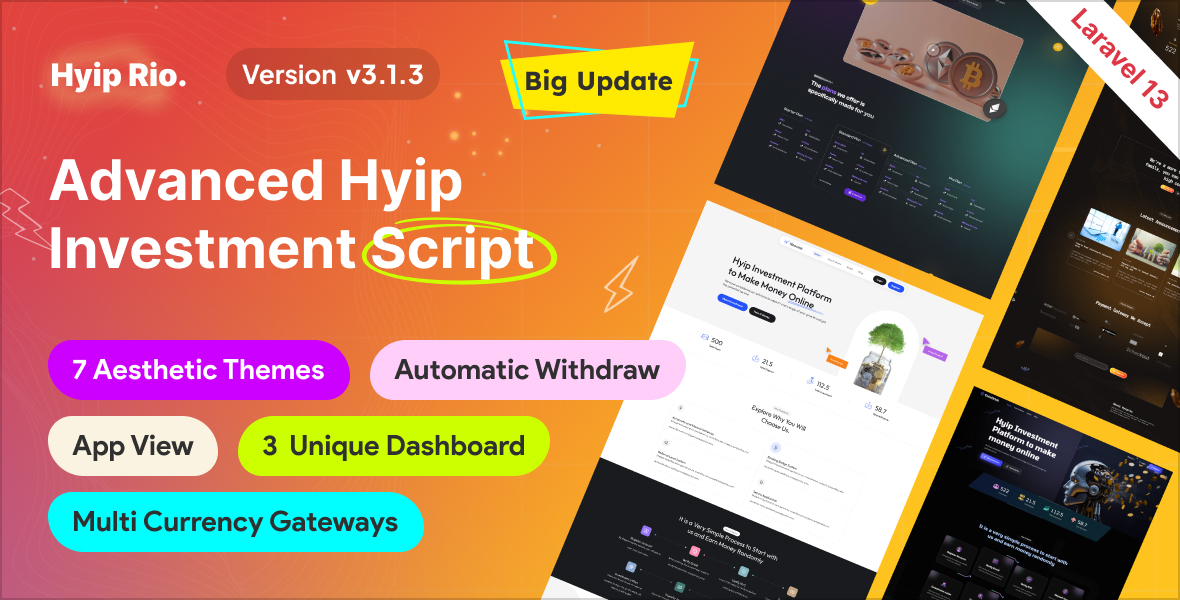 Hyip Rio - Advanced Hyip Investment Scheme With Ranking System and Automatic Withdraw